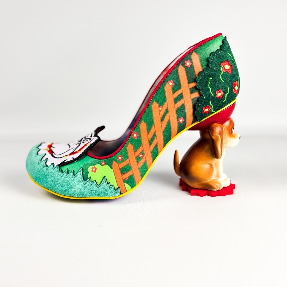 Irregular Choice “Top Dog” Bulldog & Beagle Heels – Sculpted Puppy Heel Design - Picture 6 of 9